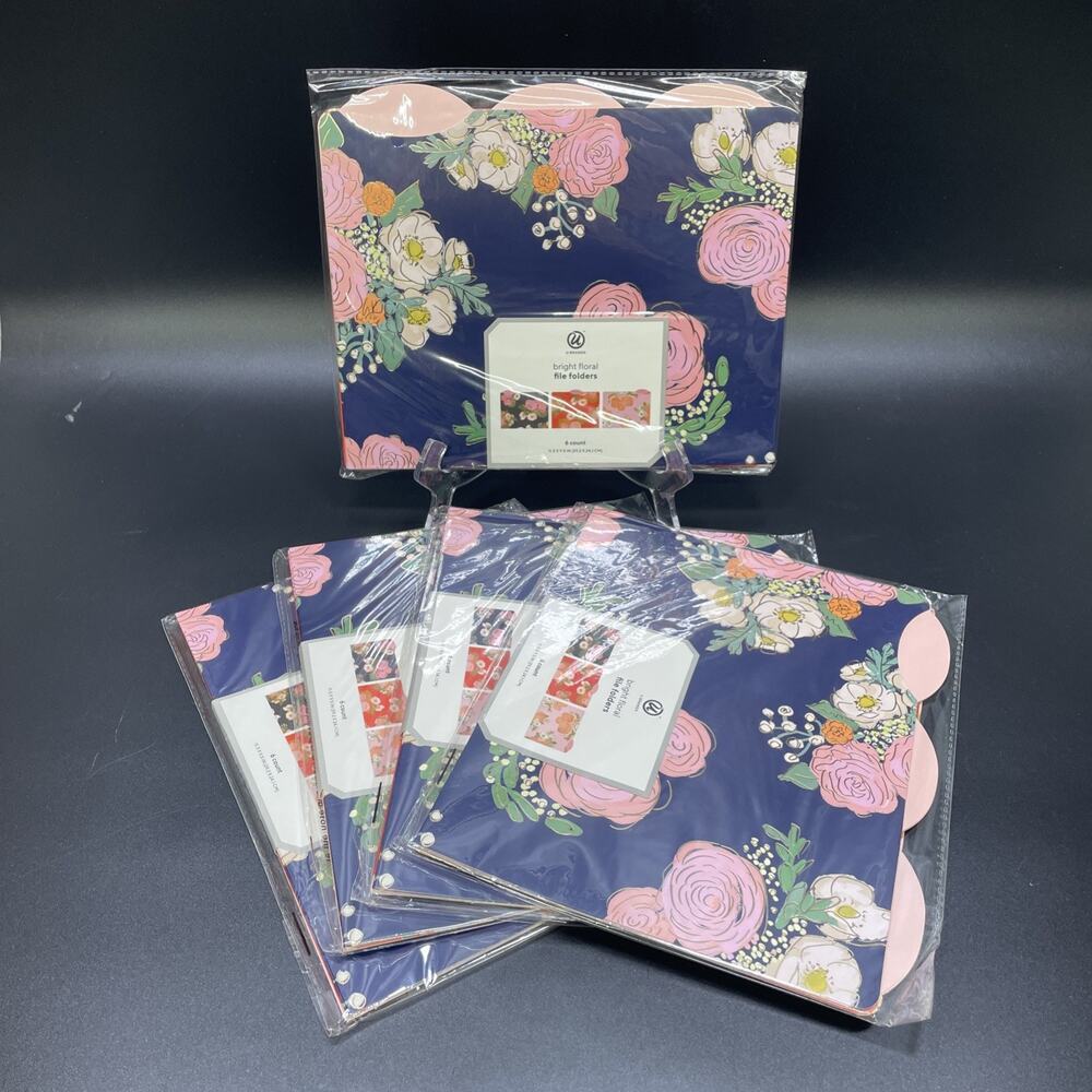 New U Brands Bright Floral File Folders 6 Count Letter Size 11.5 x 9.5 Lot of 5